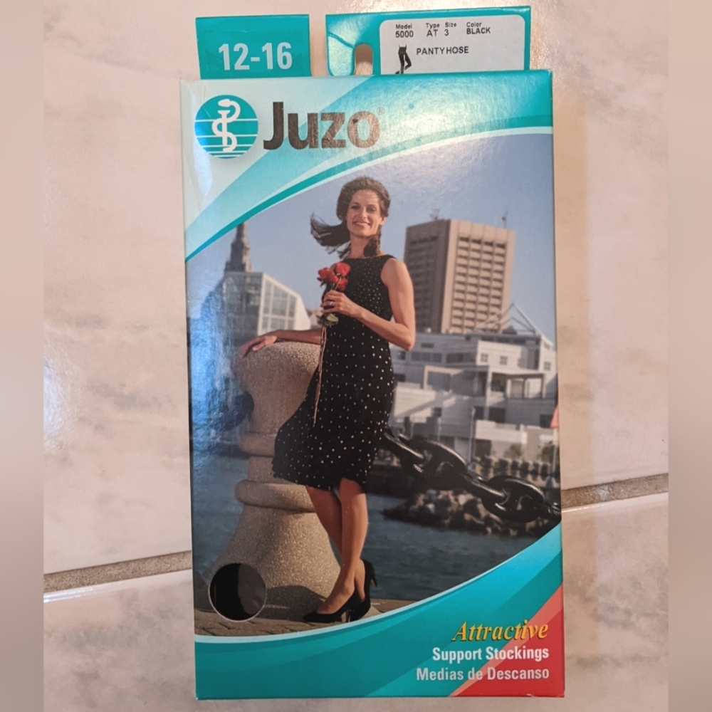 *NEW* Juzo Pantyhose Compression Stockings, Black (women, size 3)